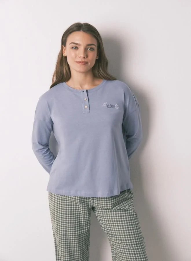 women'secret Long pyjamas with plaid trouser